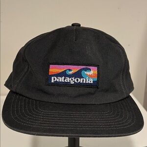 Patagonia Dark Grey Hat with Patagonia Wave Embroidered Logo